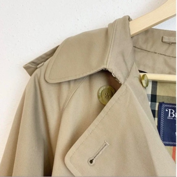 Burberrys London  | Vintage Classic Trench Coat Nova Check Lining Size US 12 L - Picture 8 of 14
